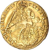 reverse of 1/2 Maximilian d'Or - Maximilian II Emanuel (1715 - 1725) coin with KM# 387 from German States.