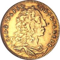 obverse of 1 Carolin - Karl Albert (1732 - 1735) coin with KM# 424 from German States.