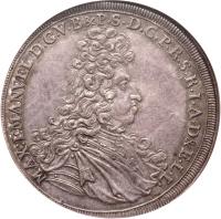 obverse of 1 Thaler - Maximilian Emanuel (1694) coin with KM# 363 from German States.