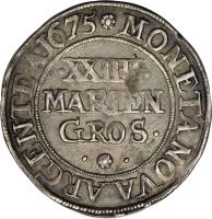 reverse of 24 Mariengroschen - Johann Adolf (1675 - 1677) coin with KM# 93 from German States.