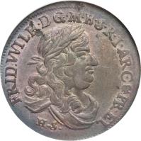 obverse of 1/3 Thaler - Friedrich Wilhelm (1669 - 1676) coin with KM# 391 from German States.