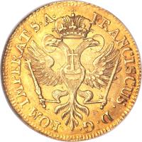 obverse of 1 Ducat - Franz I - Trade Coinage (1745 - 1746) coin with KM# 189 from German States.