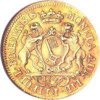 reverse of 1 Ducat - Franz I - Trade Coinage (1745 - 1746) coin with KM# 189 from German States.