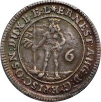 obverse of 6 Mariengroschen - Ernst August (1680 - 1689) coin with KM# 258 from German States.