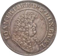 obverse of 2/3 Thaler - Johann Friedrich (1679) coin with KM# 224 from German States.