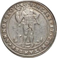 reverse of 1 Thaler - Christian Ludwig (1643 - 1665) coin with KM# 47 from German States.