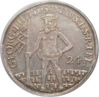 obverse of 24 Mariengroschen - George I (1698 - 1699) coin with KM# 14 from German States.