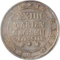 reverse of 24 Mariengroschen - George I (1698 - 1699) coin with KM# 14 from German States.