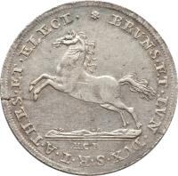 reverse of 1 Thaler - George I (1716 - 1727) coin with KM# 113 from German States.