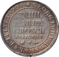 obverse of 24 Mariengroschen - George I (1698 - 1711) coin with KM# 15 from German States.