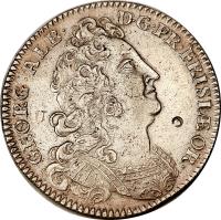 obverse of 2/3 Thaler - Georg Albert (1734) coin with KM# 180 from German States.