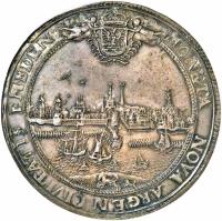 obverse of 2 Thaler - Leopold I (1674) coin with KM# A21 from German States. Inscription: MO: NO: - CI: EMB: