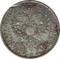 obverse of 1/2 Thaler - Franz Heinrich (1766) coin with KM# 71 from German States. Inscription: IOSEPHVS.D.G. ROM.IMP.S.A.1766. AD NORM. CONVENT.