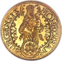 obverse of 2 Ducat - Trade Coinage (1649 - 1666) coin with KM# 228 from German States.