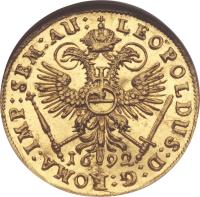 obverse of 1 Dukat - Leopold I - Trade Coinage (1689 - 1705) coin with KM# 295 from German States.