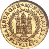 reverse of 1 Dukat - Leopold I - Trade Coinage (1689 - 1705) coin with KM# 295 from German States.