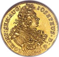 obverse of 1 Dukat - Josef I - Trade Coinage (1705 - 1710) coin with KM# 333 from German States.