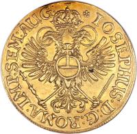 obverse of 2 Ducat - Joseph I - Trade Coinage (1705) coin with KM# 336 from German States.