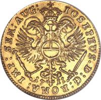 obverse of 1 Dukat - Joseph I - Trade Coinage (1706 - 1711) coin with KM# 339 from German States.