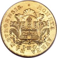 reverse of 2 Ducat - Franz I - Trade Coinage (1746 - 1753) coin with KM# 399 from German States.