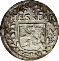 obverse of 1 Albus - Ernst Ludwig (1680 - 1693) coin with KM# 71 from German States. Inscription: HESS · DAR