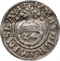 reverse of 1/24 Thaler - Ferdinand (1613 - 1618) coin with KM# 24 from German States.