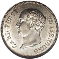 obverse of 12 Kreuzer - Karl I (1811) coin with KM# 47 from German States. Inscription: CARL FÜRST ZU ISENBURG