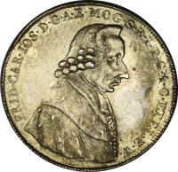 obverse of 1/2 Conventionsthaler - Friedrich Karl Josef (1795) coin with KM# 408 from German States.