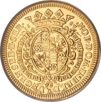 reverse of 1 Ducat - Franz Maximilian & Heinrich Franz - Trade Coinage (1687) coin with KM# 135 from German States.