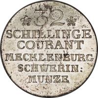 reverse of 32 Schilling Courant - Friedrich II (1763 - 1764) coin with KM# 209 from German States.