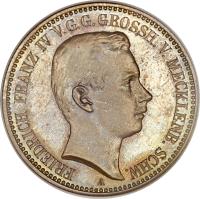 obverse of 2 Mark - Friedrich Franz IV (1901) coin with KM# 330 from German States. Inscription: FRIEDRICH FRANZ IV V.G.G. GROSSH. V. MECKLENB. SCHW. A