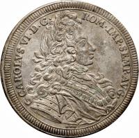 obverse of 1 Thaler - Karl VI (1711) coin with KM# 275 from German States.