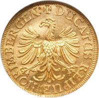 obverse of 1 Ducat (1640) coin with KM# 155 from German States.