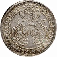 reverse of 1 Thaler - Ferdinand II (1621 - 1628) coin with KM# 52 from German States.