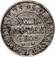 reverse of 24 Mariengroschen - Ernst August (1675 - 1676) coin with KM# 137 from German States.