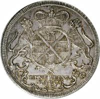 reverse of 1 Conventionsthaler - Johann Aloys I (1759) coin with KM# 18 from German States.