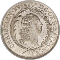 obverse of 20 Kreuzer - Christian IV (1765 - 1768) coin with KM# 46 from German States.