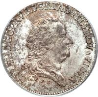 obverse of 1/2 Thaler - Karl Theodor (1790) coin with KM# 478 from German States.