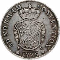 reverse of 1 Conventionsthaler - Karl Theodor (1773 - 1777) coin with KM# 446 from German States.