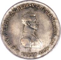 obverse of 1 Conventionsthaler - Heinrich XIII (1807 - 1812) coin with KM# 94 from German States.