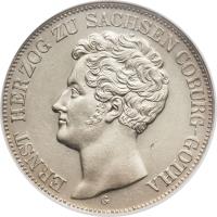 obverse of 2 Thaler / 3 1/2 Gulden - Ernst I (1841 - 1843) coin with KM# 96 from German States.