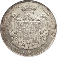 reverse of 2 Thaler / 3 1/2 Gulden - Ernst I (1841 - 1843) coin with KM# 96 from German States.