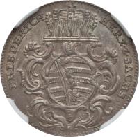 obverse of 1/24 Thaler - Friedrich III (1752 - 1756) coin with KM# 289 from German States. Inscription: FRIEDRICH HERZ. Z. SACHS.