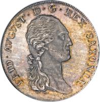 obverse of 1 Conventionsthaler - Friedrich August I/III (1806) coin with KM# 1053 from German States.