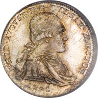 obverse of 1/3 Thaler - Friedrich August III (1792) coin with KM# 1032 from German States.