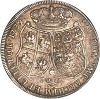 reverse of 1 Thaler - Friedrich August II (1734 - 1756) coin with KM# 880 from German States.