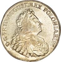 obverse of 2/3 Thaler - Friedrich August I (1709 - 1733) coin with KM# 775 from German States.