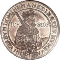 obverse of 2 Thaler - Johann Georg I - Protestant Reformation (1617) coin with KM# 104 from German States.