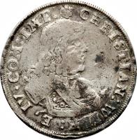 obverse of 2/3 Thaler - Christian Wilhelm (1676 - 1678) coin with KM# 98 from German States.