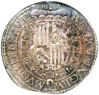 reverse of 1 Thaler - Johann Adolf (1682) coin with KM# 5 from German States.